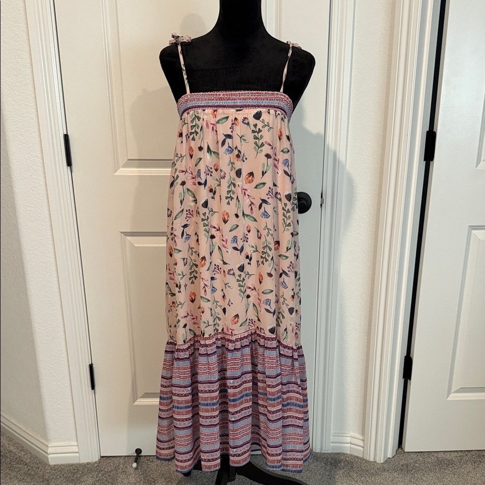 Aqua NWT Multicolor Floral Maxi Dress